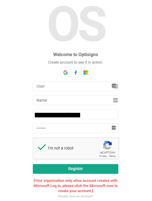 Advanced Enforce SSO log in for your account OptiSigns