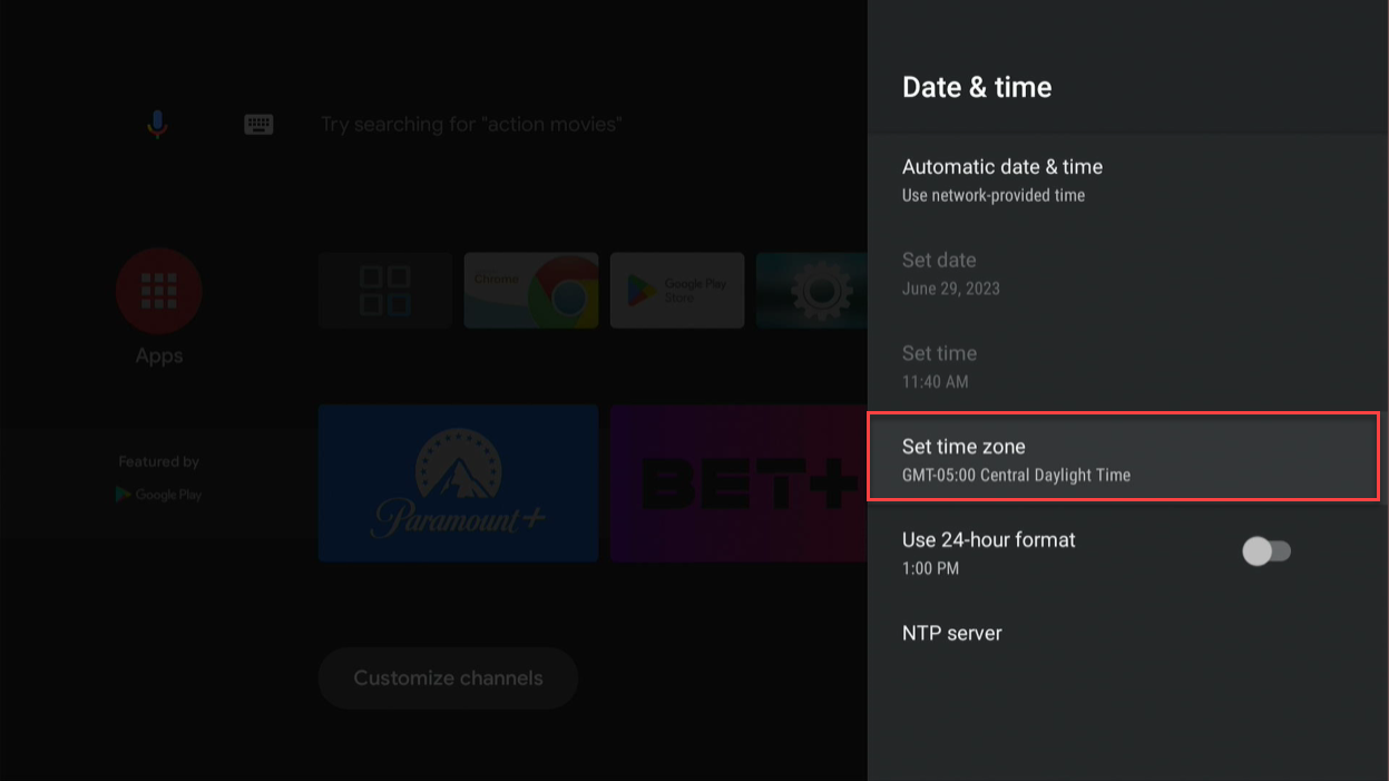 How to Change Time Zone on the OptiSigns Android Stick device OptiSigns