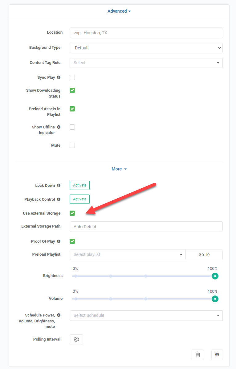 How to use the external storage on your device optisigns