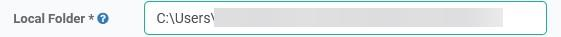 local folder app in optisigns with windows value