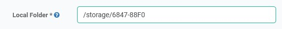 local folder app optisigns with android stick value