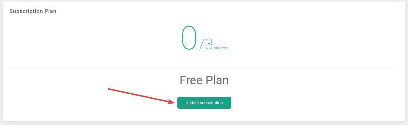number of screens with arrow pointing toward update subscription
