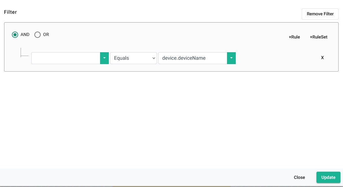filter options