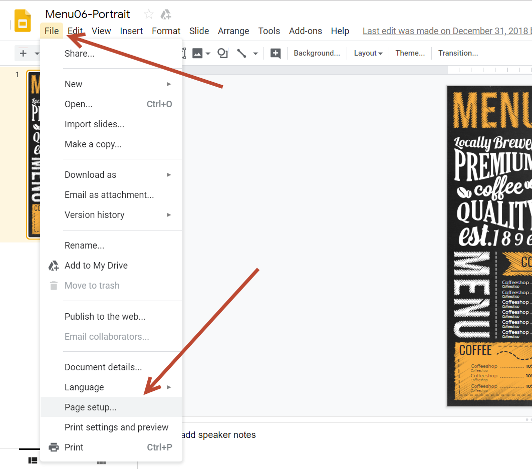 How To Make Portrait Google Slides