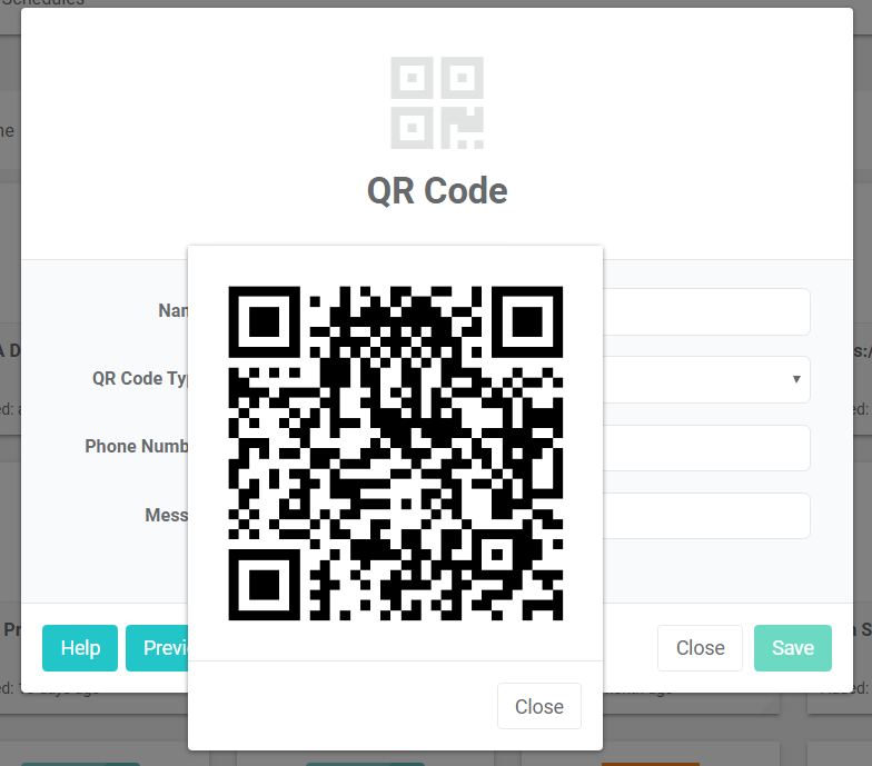 Generate QR code using quick action