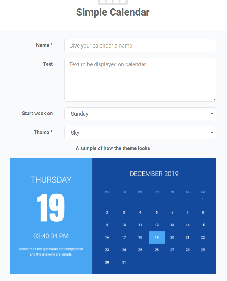 How to use Simple Calendar App OptiSigns