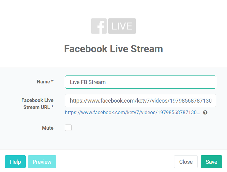 How to get URL of live Facebook videos