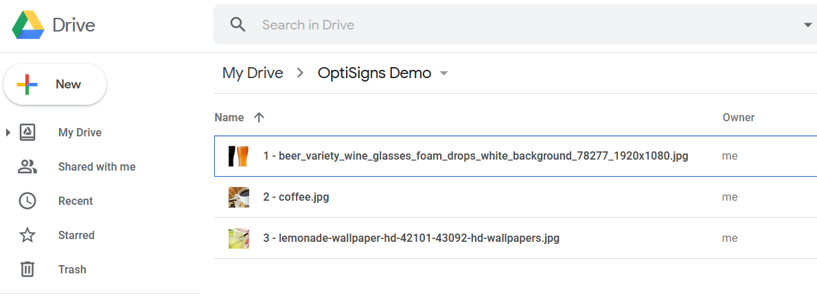 How to use Google Drive App – OptiSigns