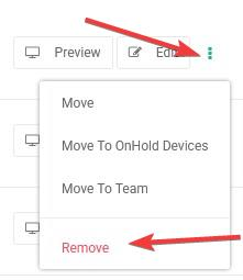 web portal remove screen
