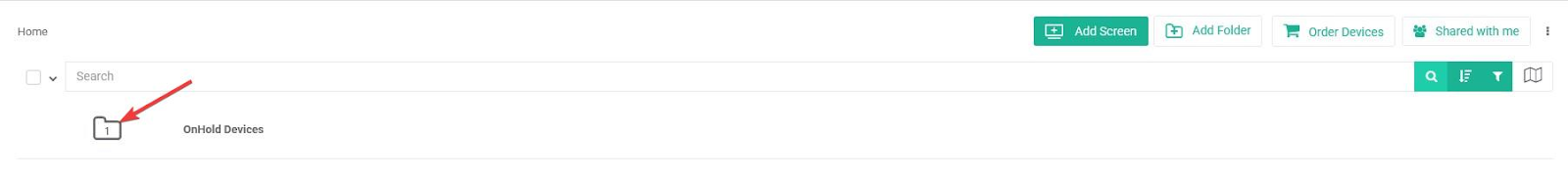 onhold folder number