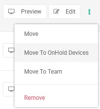 move to onhold devices option