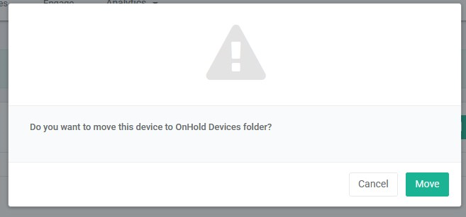 onhold devices confirmation screen