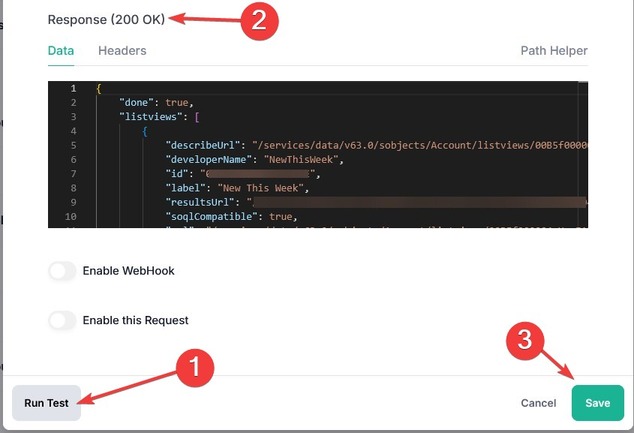successful api request