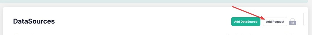 datasources add request button