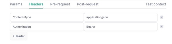 properly configured API header