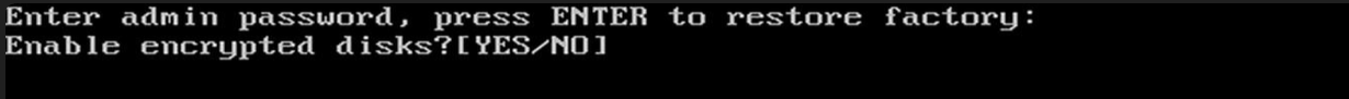 enabling encryption restore mode