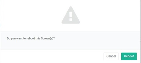 reboot screen confirmation