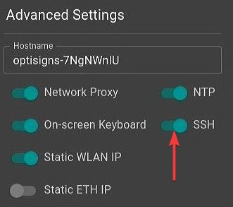 ssh advanced settings