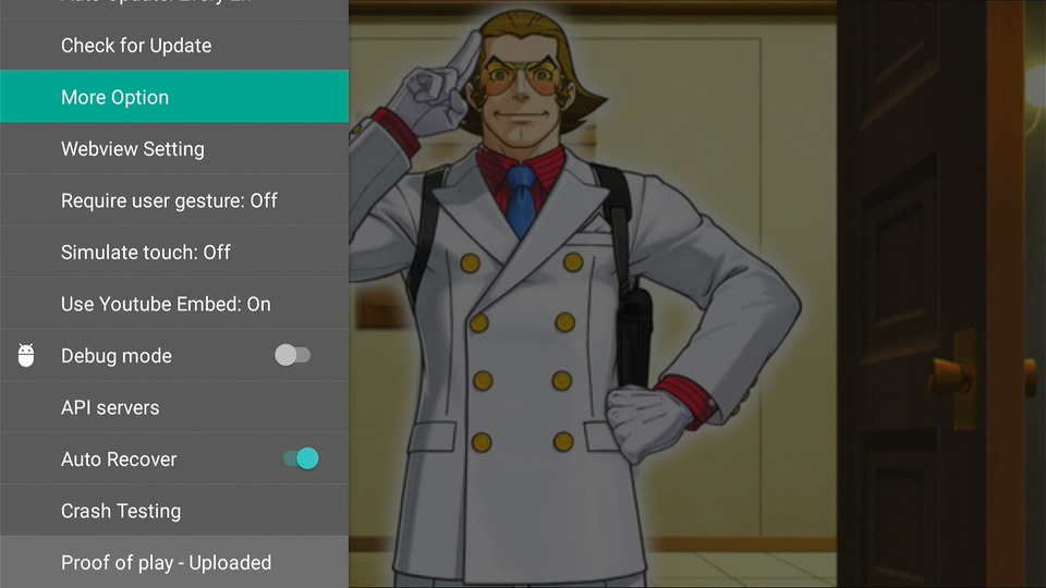 optisigns android stick side menu 3
