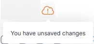 unsaved changes notification