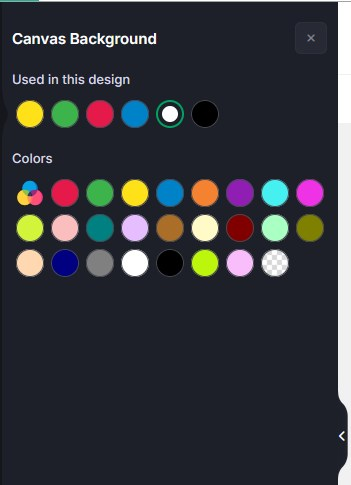canvas background left navbar