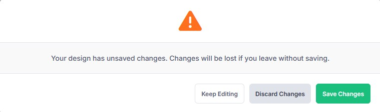 close button warning
