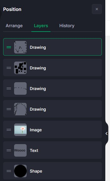 layer tab left navbar