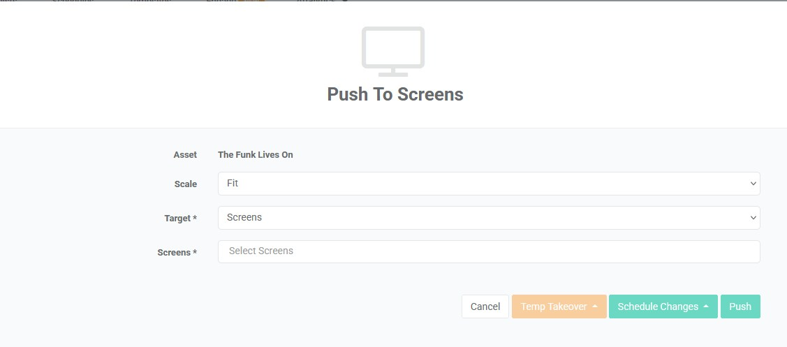 push to screens