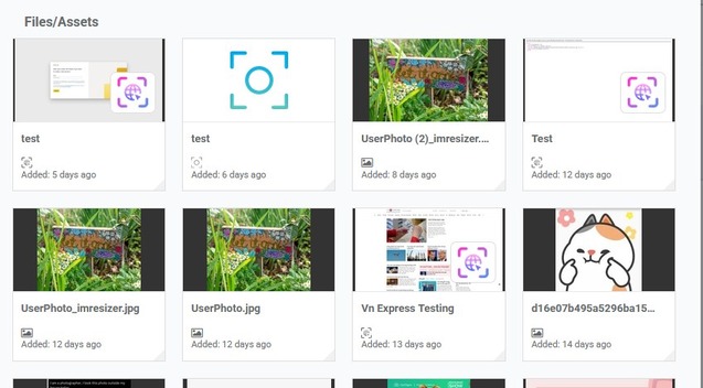 bestanden elementen kiezer overlay afbeelding