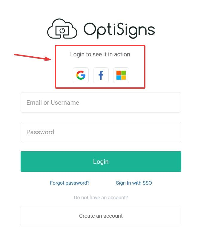 optisigns sso options