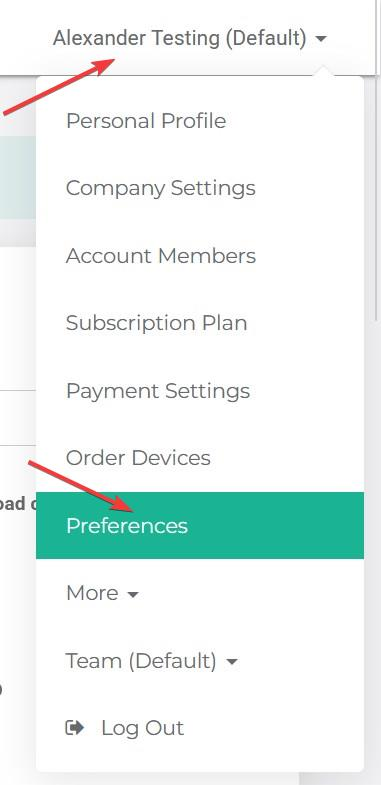 optisigns preferences tab