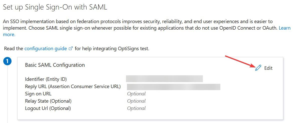 basic saml configuration