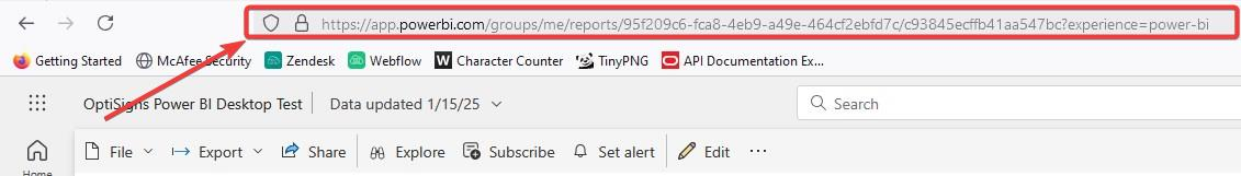 copy url power bi dashboard