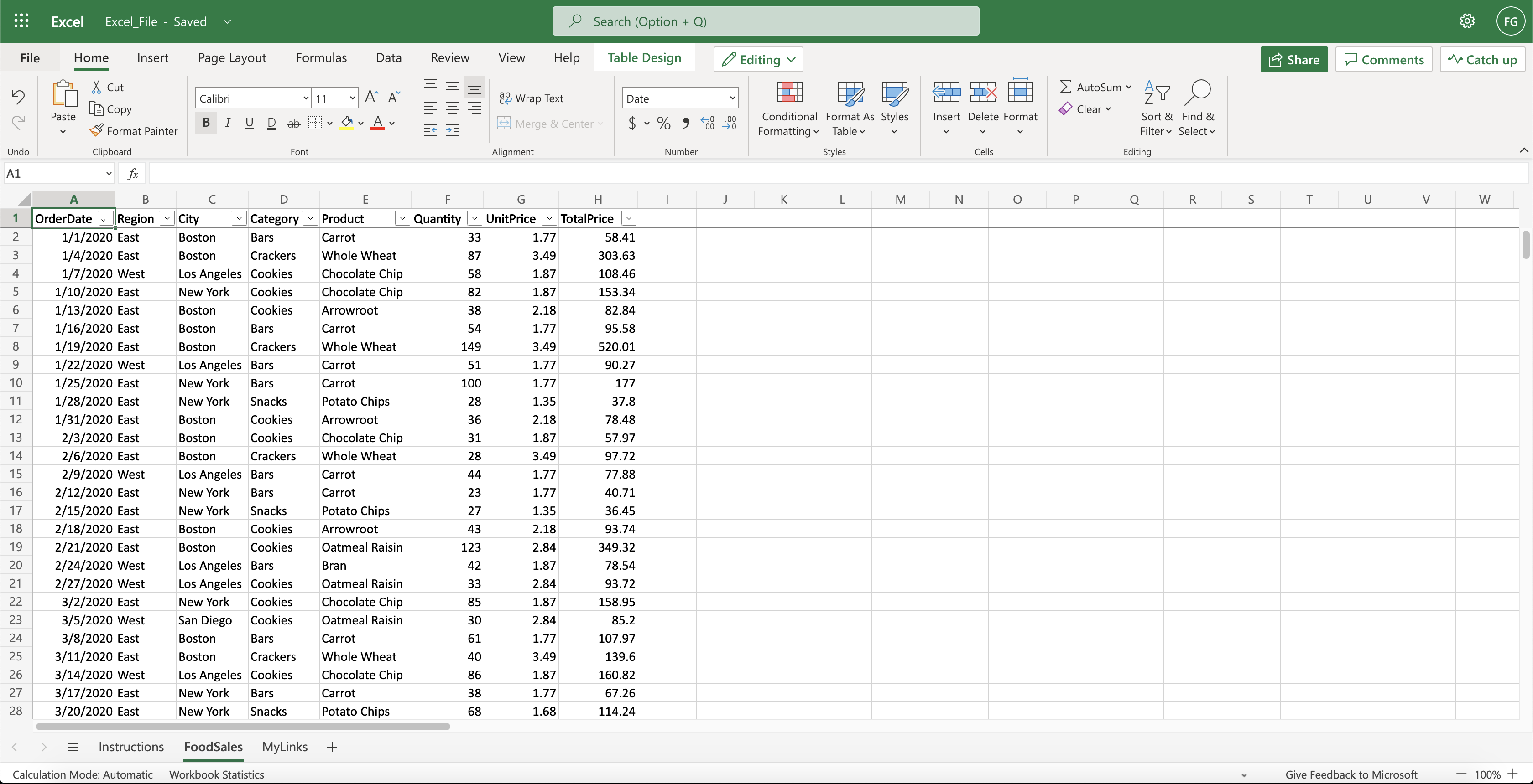excel spreadsheet example