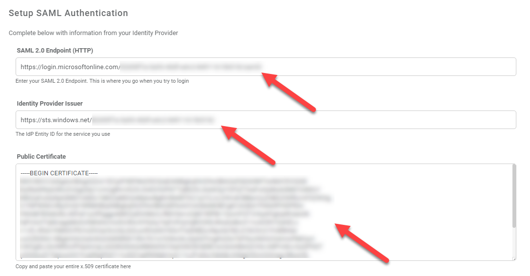 setup SAML authentication optisigns