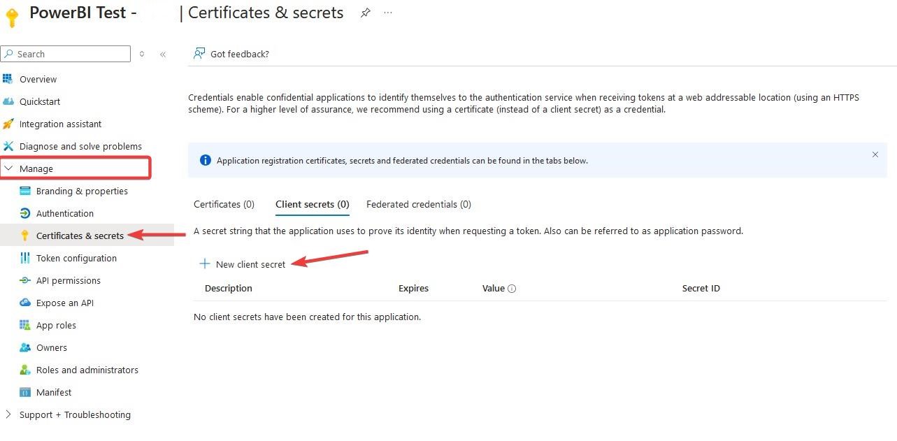 how to create new client secret in microsoft azure