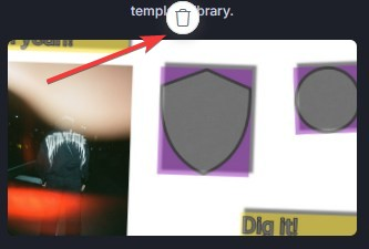 custom template how to delete