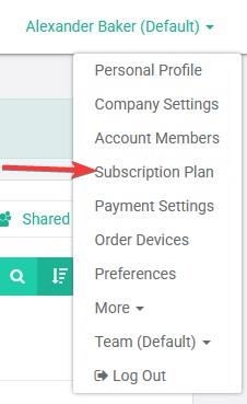 subscription plan web portal