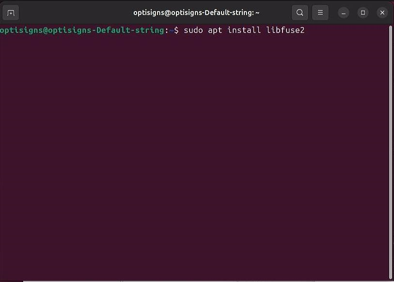 linux terminal libfuse2 install command