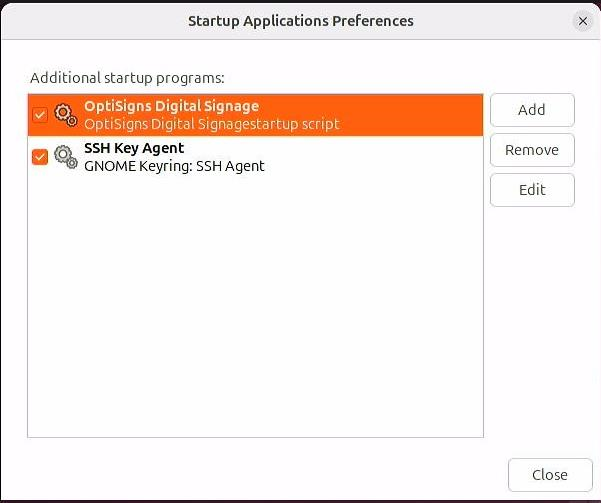 linux startup programs