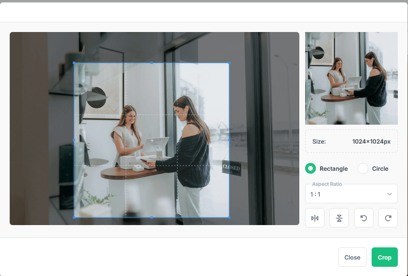 crop feature example