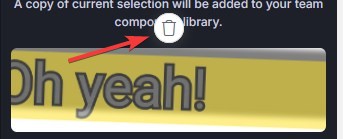 custom component how to delete
