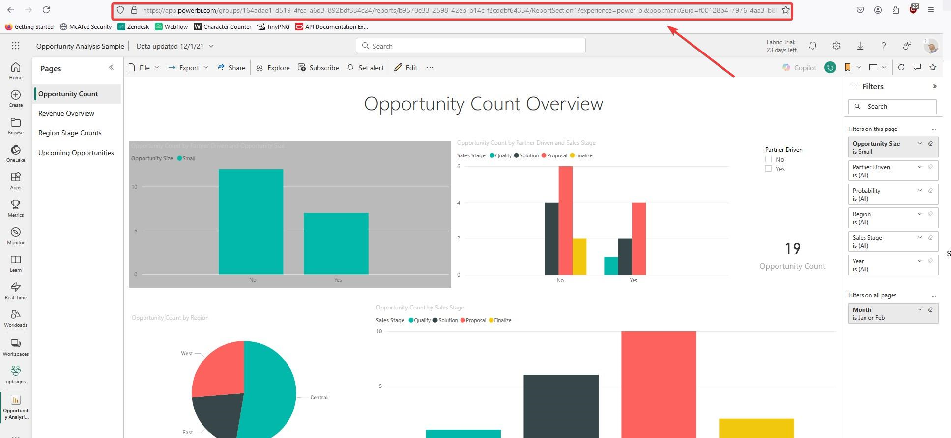 power bi desktop url