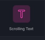 widget de texto rolante
