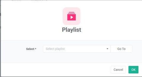 seleção de playlist no widget playlist