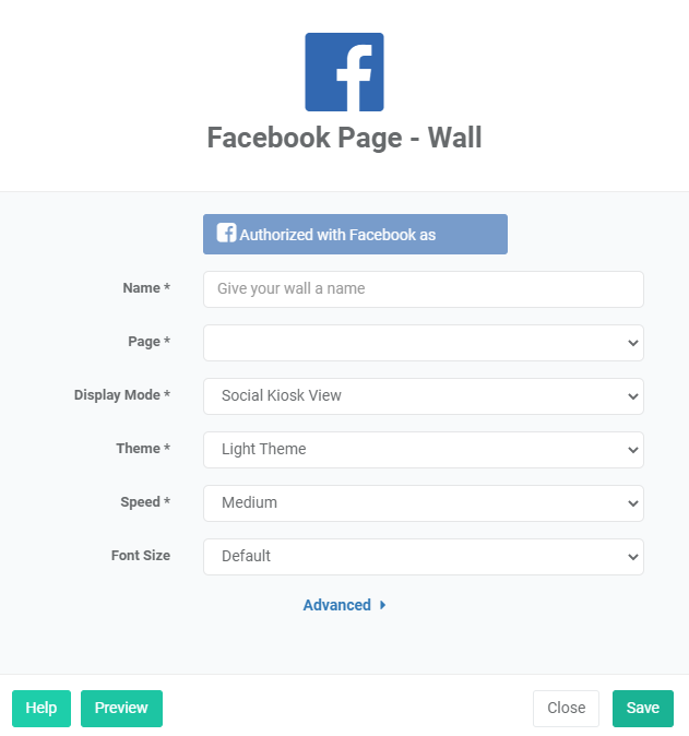 facebook wall page template