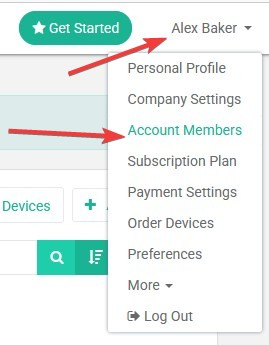 acceder a miembros de cuenta para creación de equipos