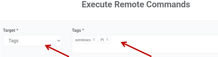 remote commands tags