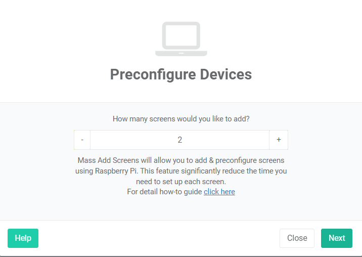 preconfigure devices options screen 1