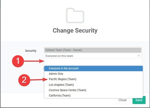how to change security permissions
